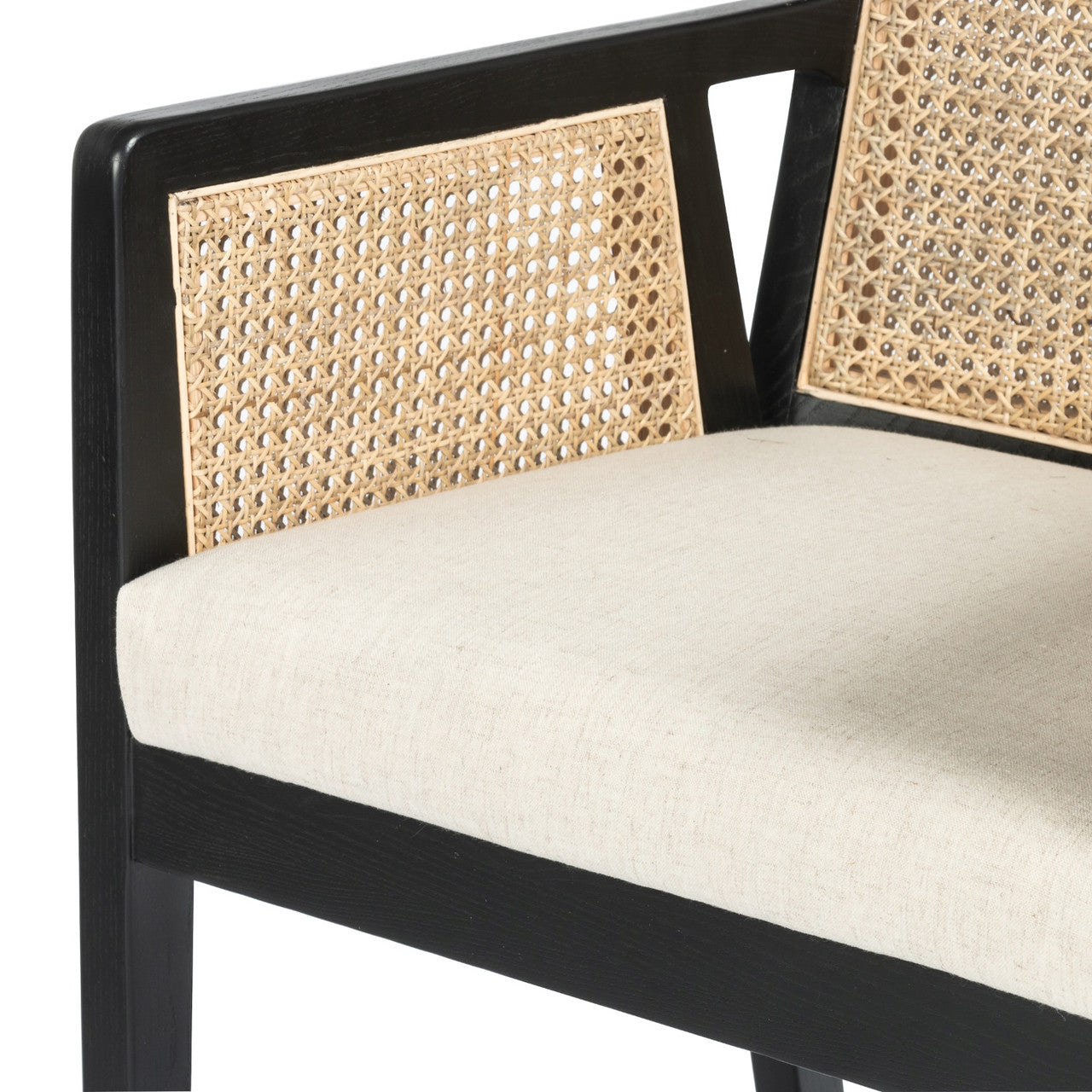 Antonia Cane Brushed Ebony Counter Stool