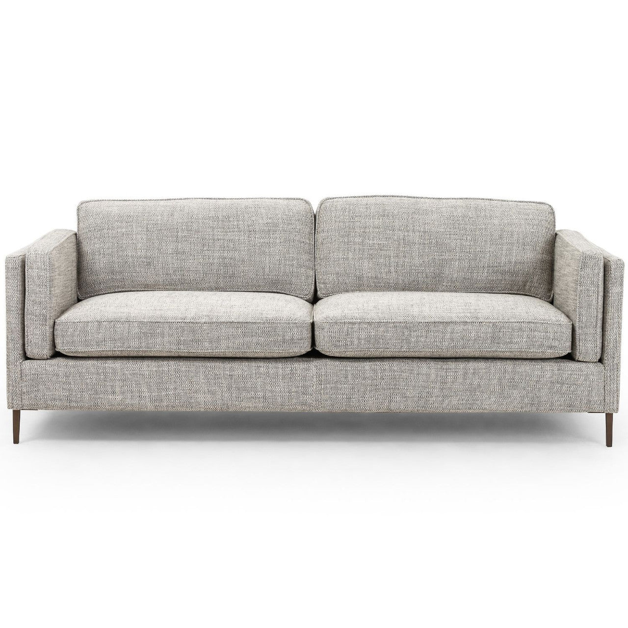 Emery Mid Century Modern Thames Coal Sofa with Bronze Legs