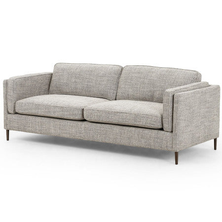 Emery Mid Century Modern Thames Coal Sofa with Bronze Legs