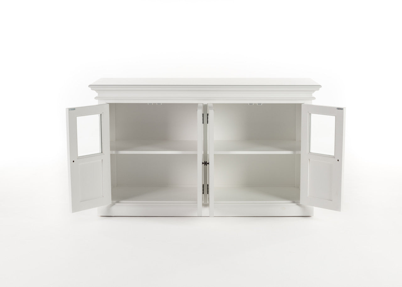 French Coastal Buffet with 4 Glass Doors 57"