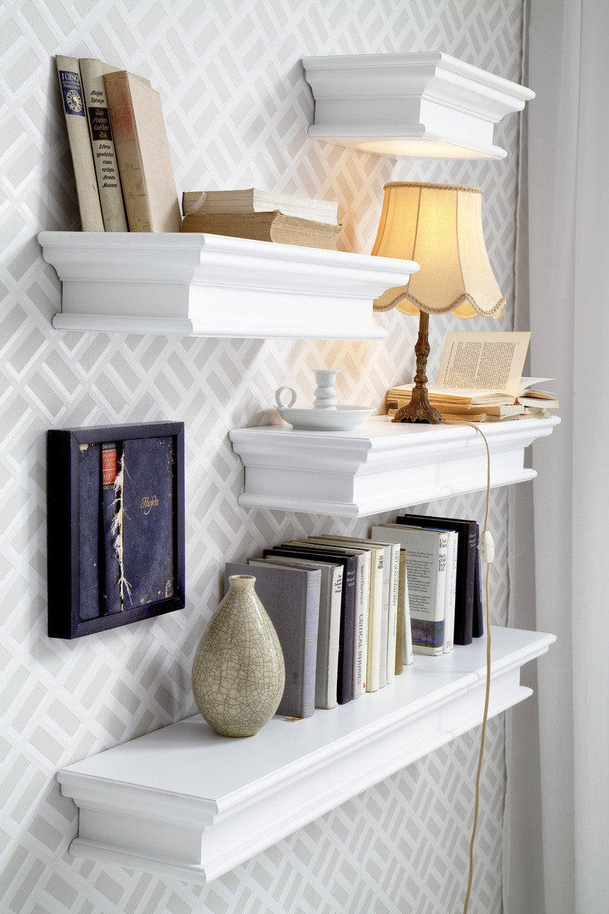 French Coastal Floating Wall Shelf, Medium 24"
