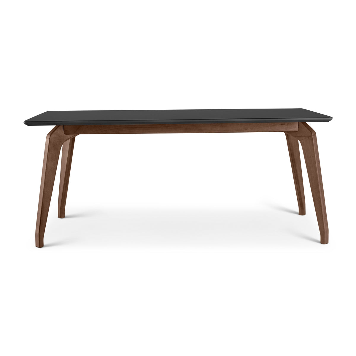 Giane Glass Top Dining Table Black, Nogal, 71" by Urbia - product view