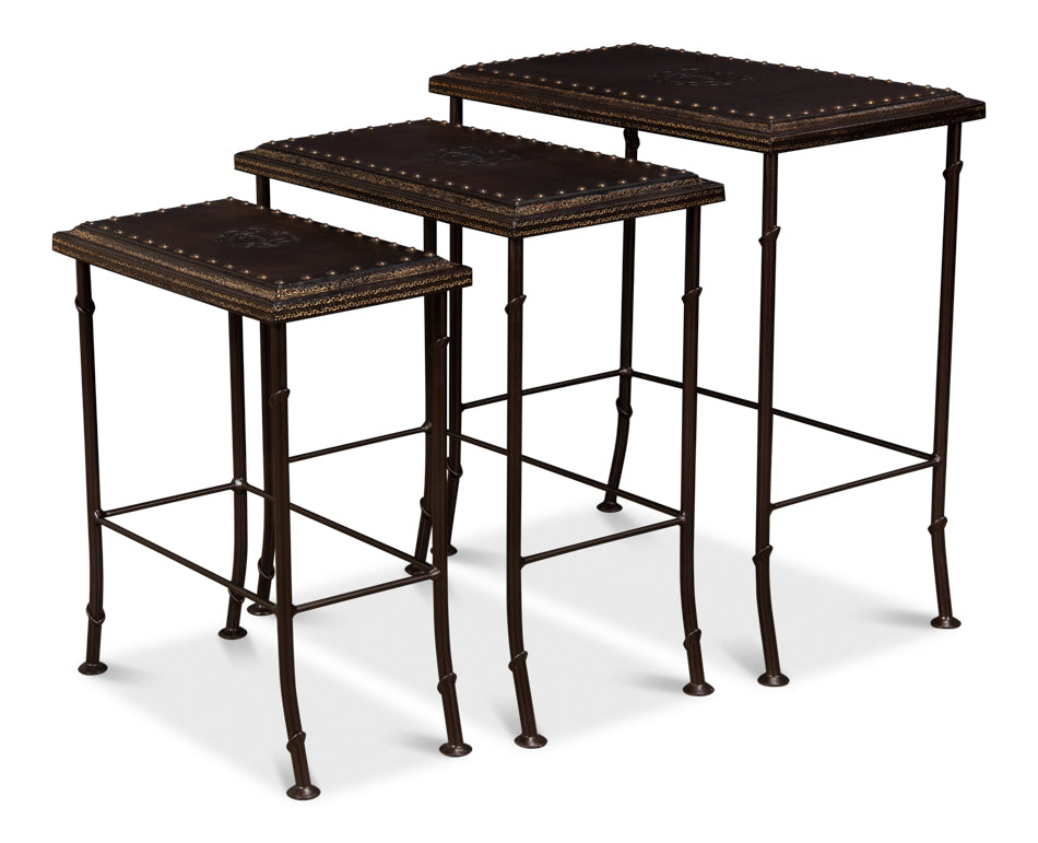Noble Nesting Tables, Set Of 3 by Sarreid Ltd - view 3
