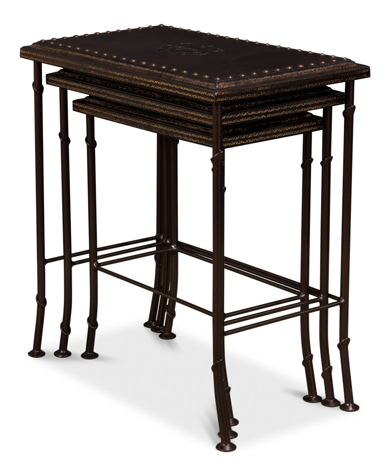 Noble Nesting Tables, Set Of 3 by Sarreid Ltd - view 4