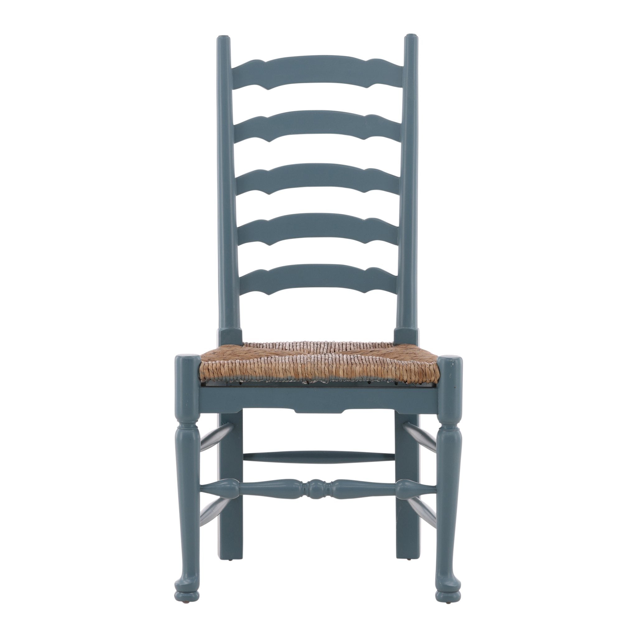English Country Ladderback Egg Blue Side Chair detail view by Furniture Classics at ZIN Home