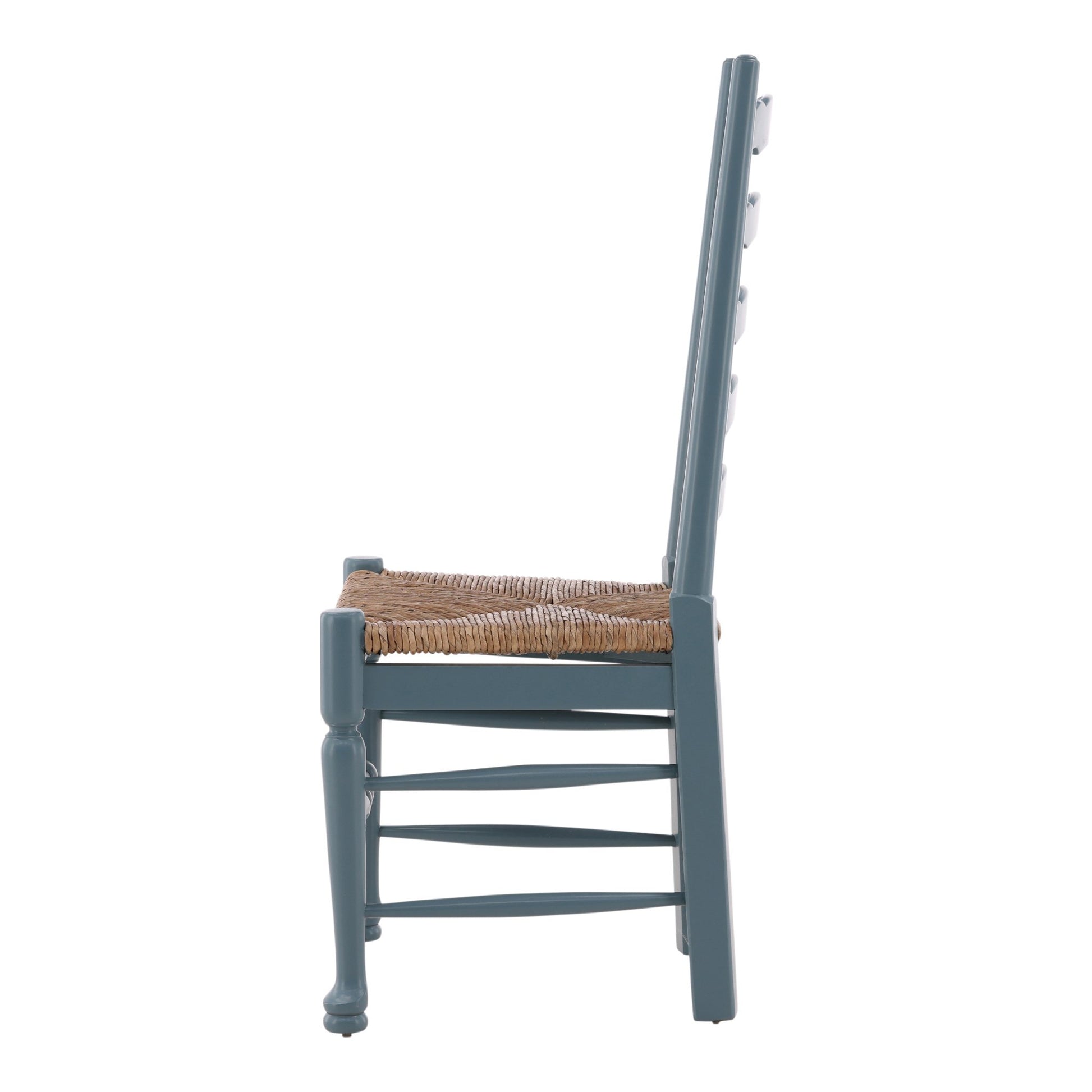 English Country Ladderback Egg Blue Side Chair detail view by Furniture Classics at ZIN Home