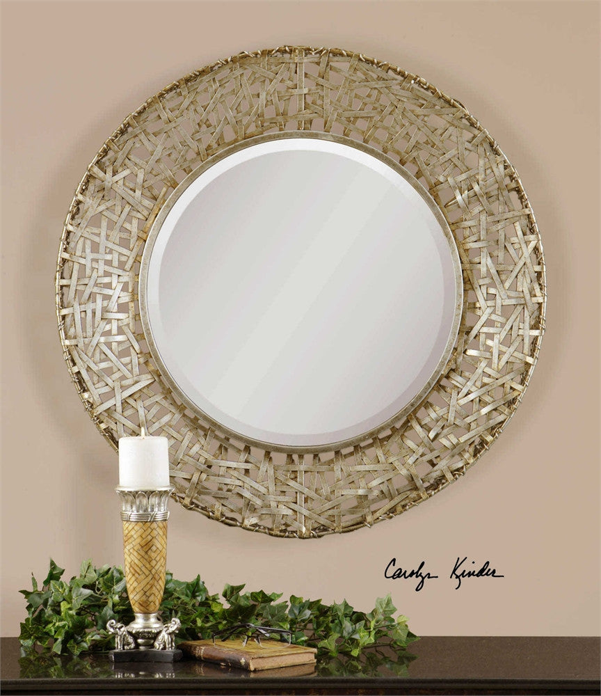 Uttermost Alita Champagne Woven Metal Mirror