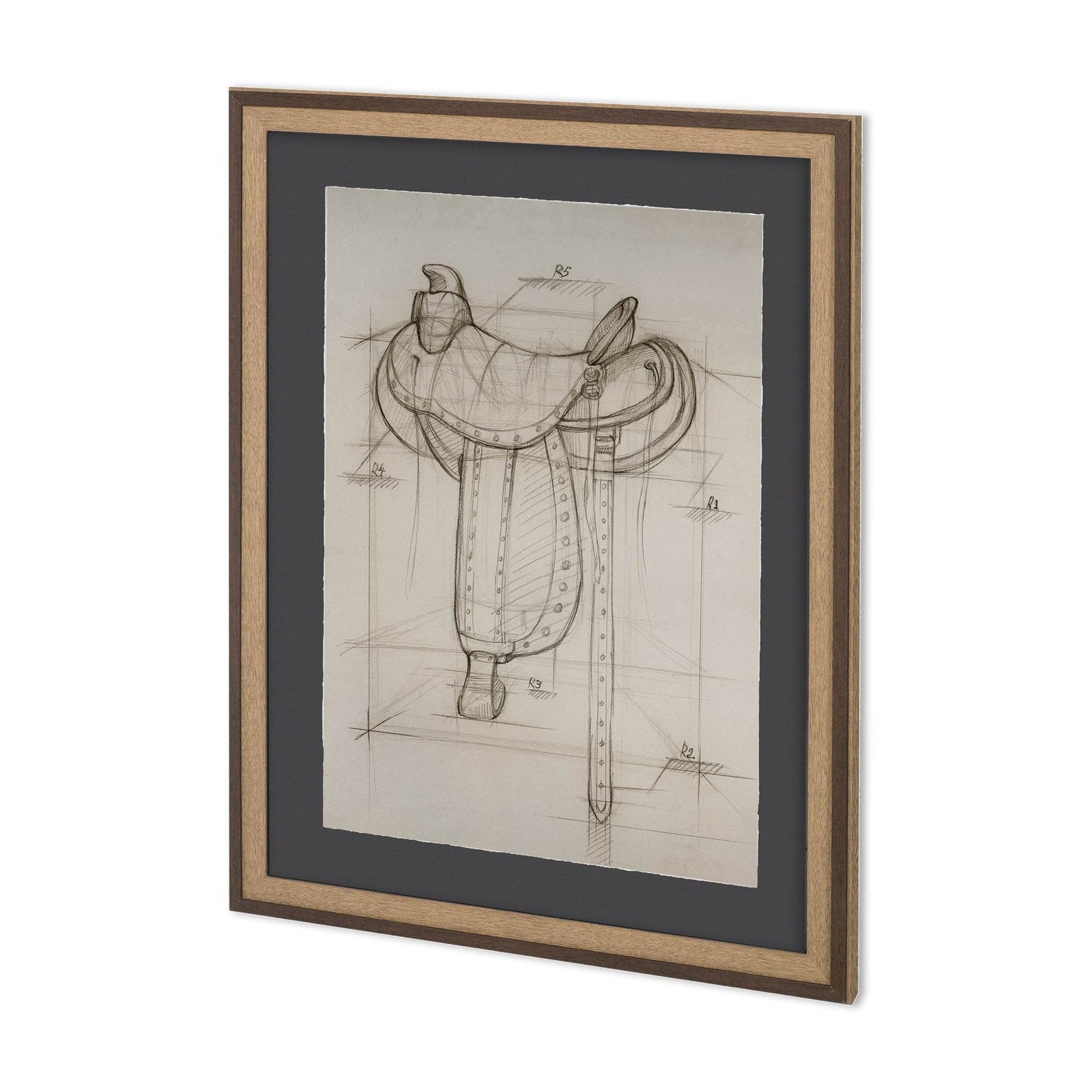 Horse Seat I by Mercana Studio a Hand Embellished Textured Framed Art Print Matted under Glass by Mercana at ZIN Home