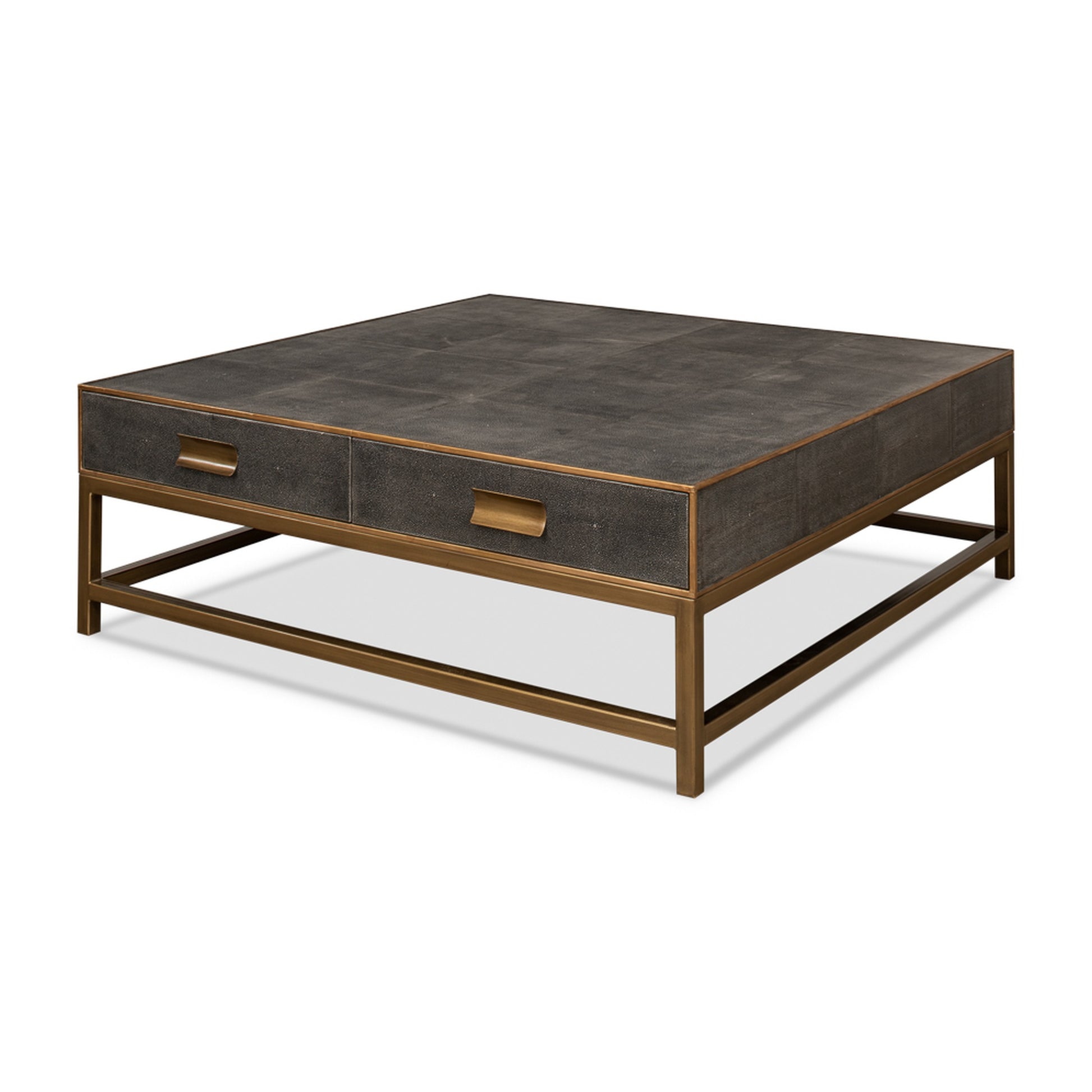 Gideon Shagreen Sq.Coffee Table,Ant.Grey by Sarreid Ltd