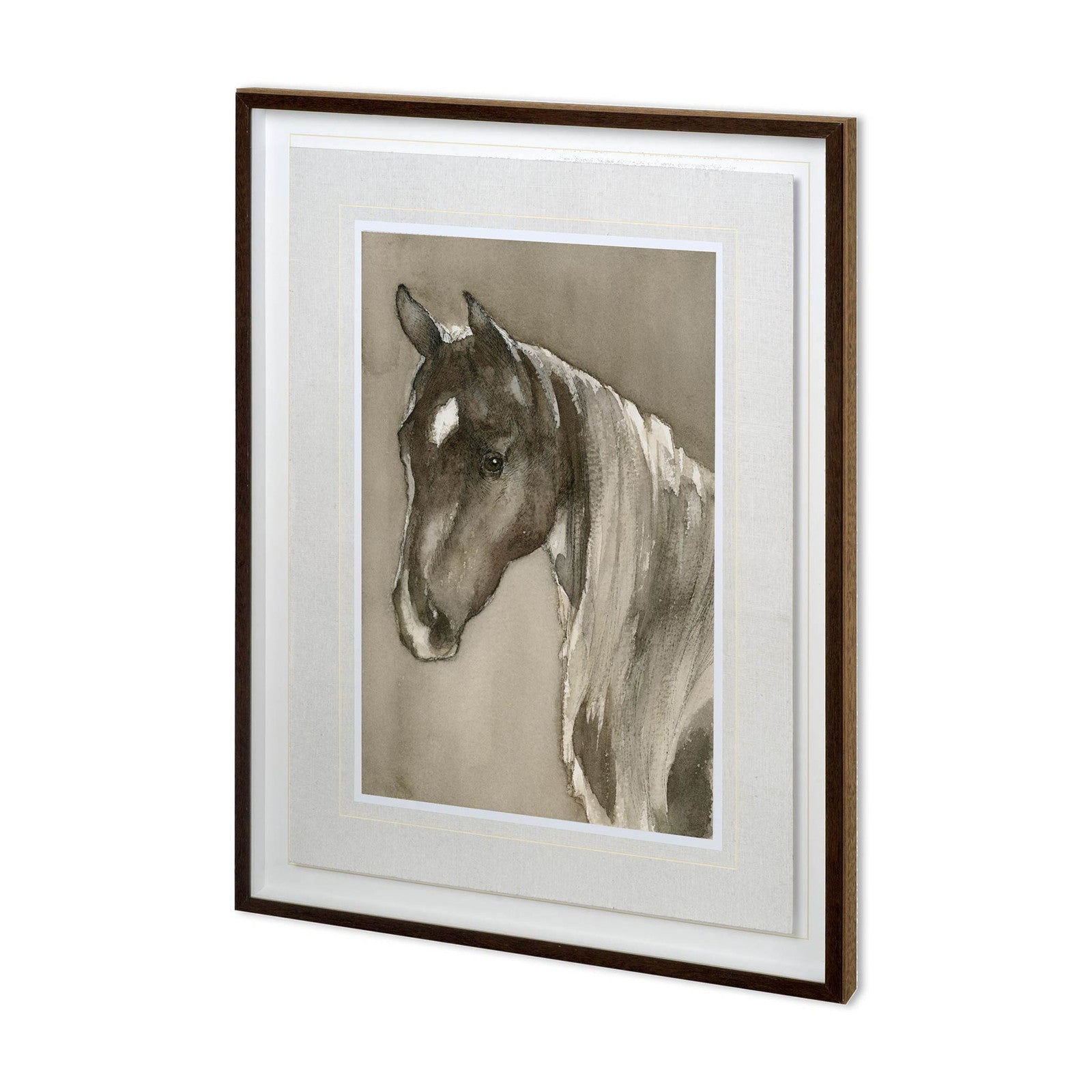 Horse Portrait II by Mercana Studio a Hand Embellished Textured Framed Art Print Matted under Glass by Mercana at ZIN Home