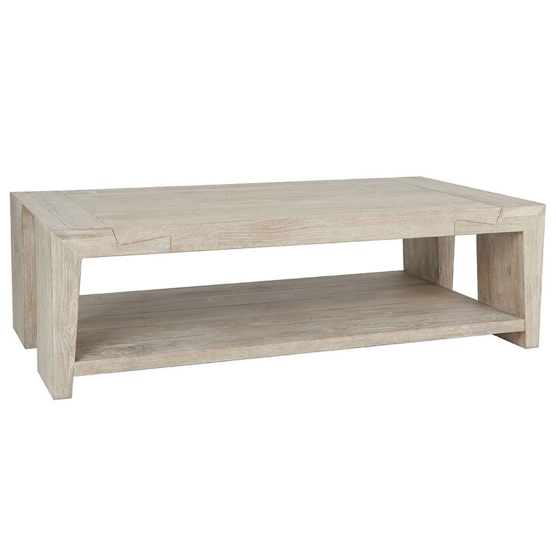 Troy Reclaimed Oak Coffee Table in Aged Cream 60"
