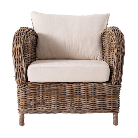 Coastal Wicker Knight Chair 34"