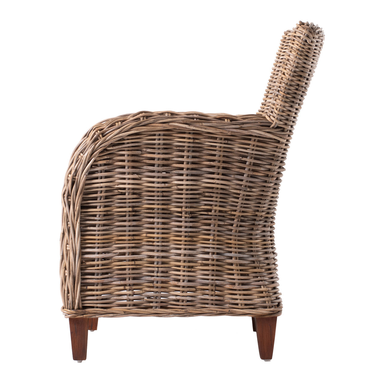 Coastal Wicker Baroness Chair (Set of 2) 26"