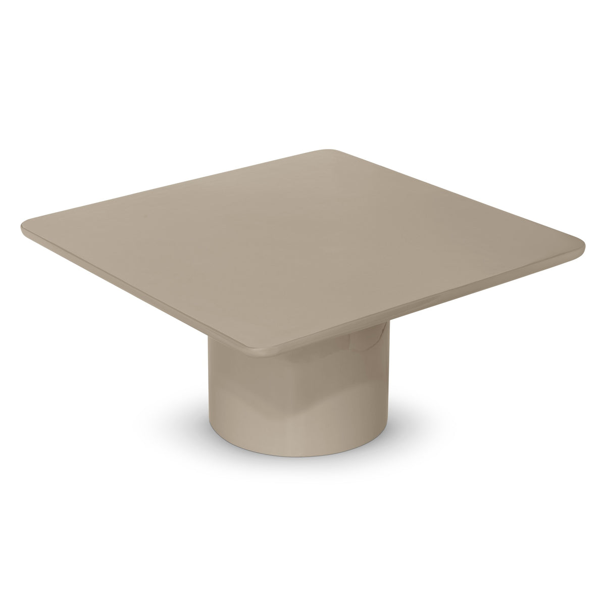 Alessia Short Enamel Coffee Table Latte Taupe, 14.25" by Urbia - detail 2