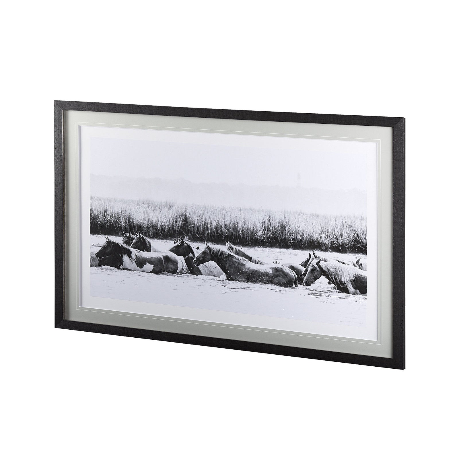 Water Horses III by PHBurchett a Framed Photo Art Print Matted under Glass by Mercana at ZIN Home