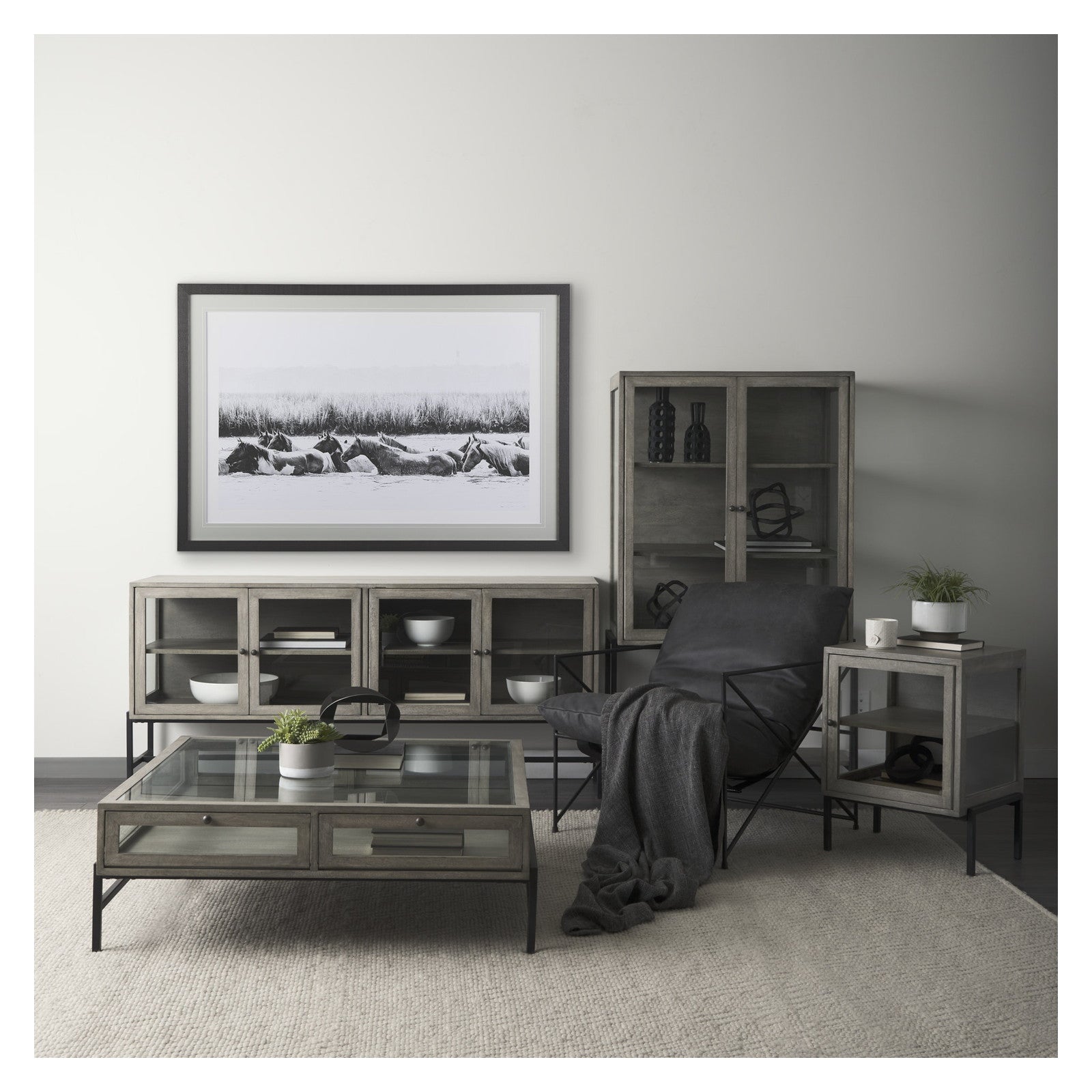 Water Horses III by PHBurchett a Framed Photo Art Print Matted under Glass by Mercana at ZIN Home