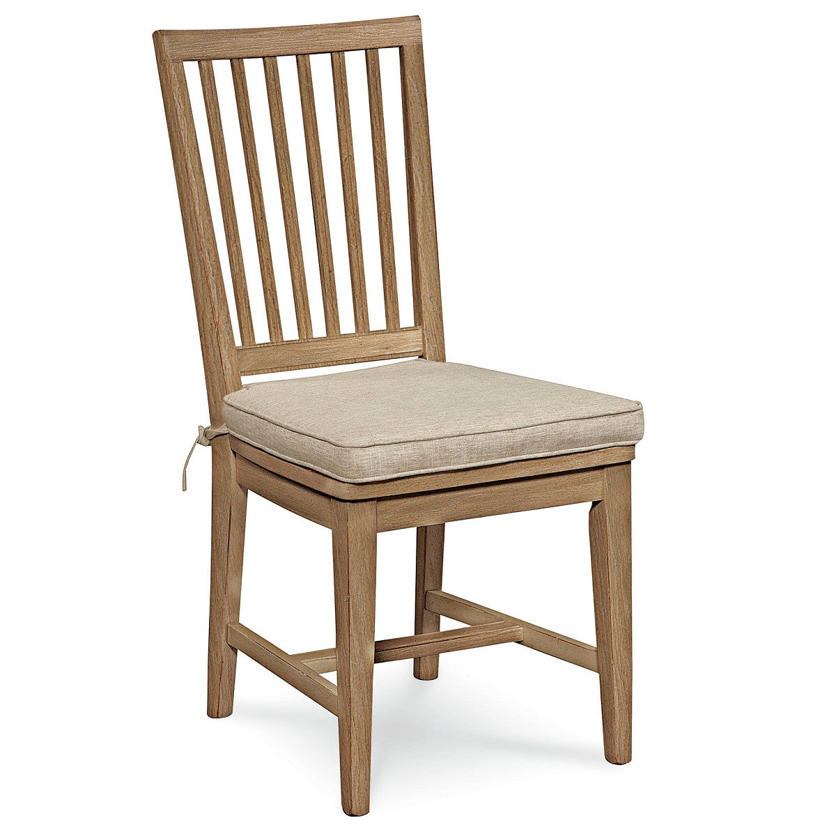 Coastal Beach Gray Oak Wood Dining Chairs with Cushion