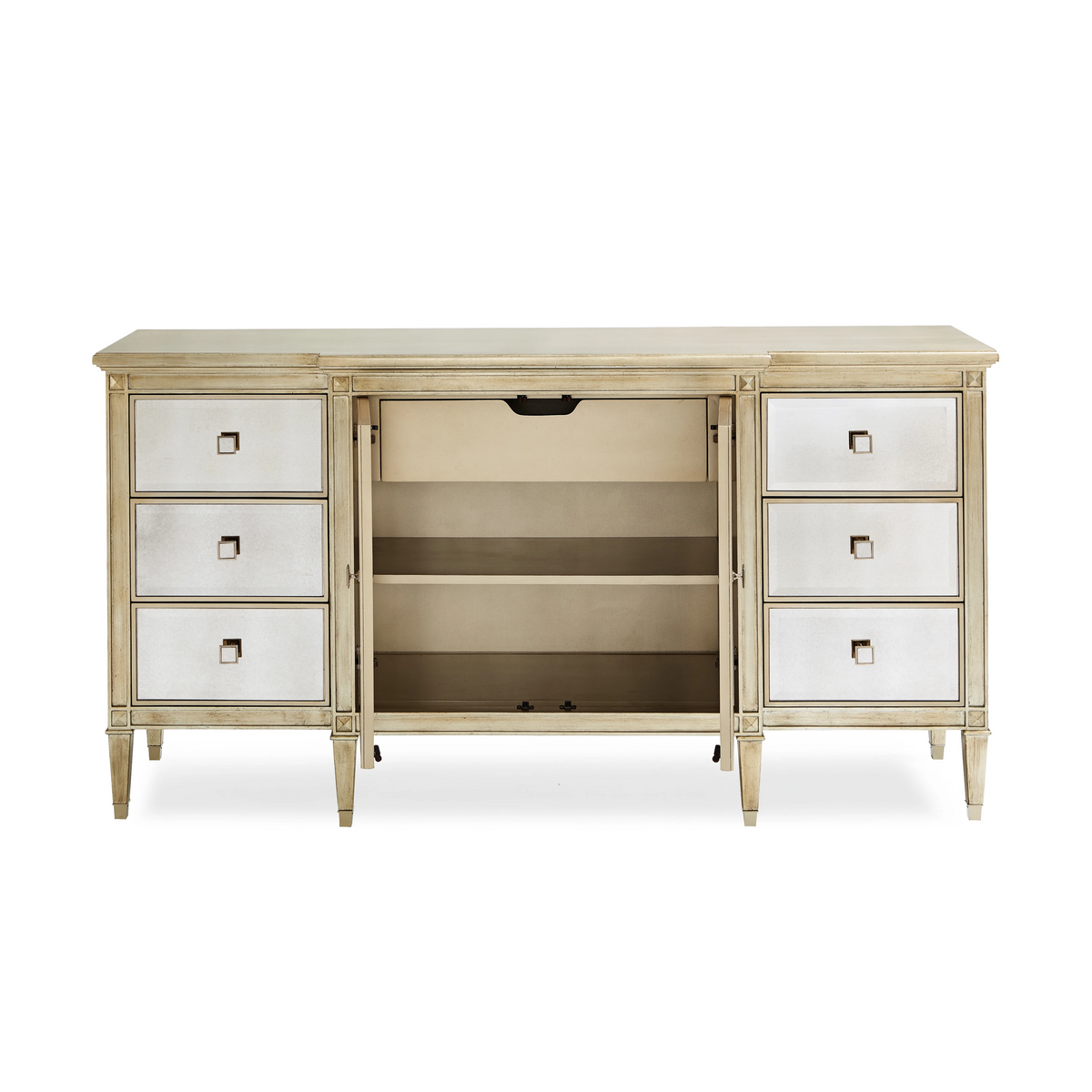 La-Dee-Dah Antique Mirror Dresser 74" by Caracole - view 5