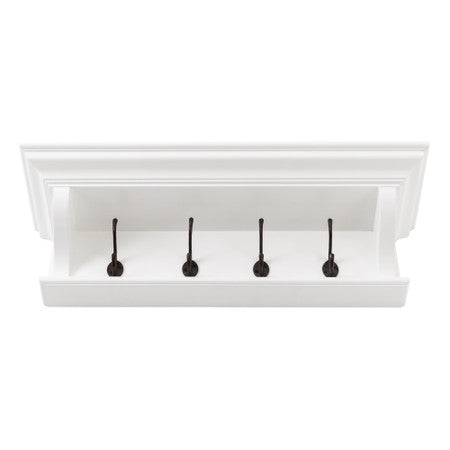 French Coastal 4 Hook Coat Rack 70cm 28"