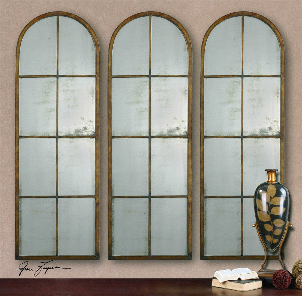 Uttermost Amiel Arched Brown Mirror