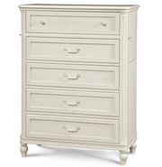 Rosalie Kids 5 Drawers Tall Chest - White
