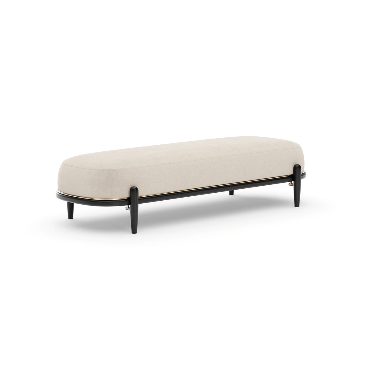 Madera Bed Bench - Ecru 62.25" by Caracole - view 4