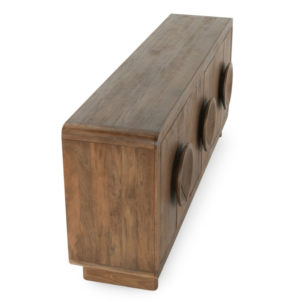 Valley Mango Wood 6-Door Buffet 86"