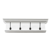 French Coastal 4 Hook Coat Rack 28"