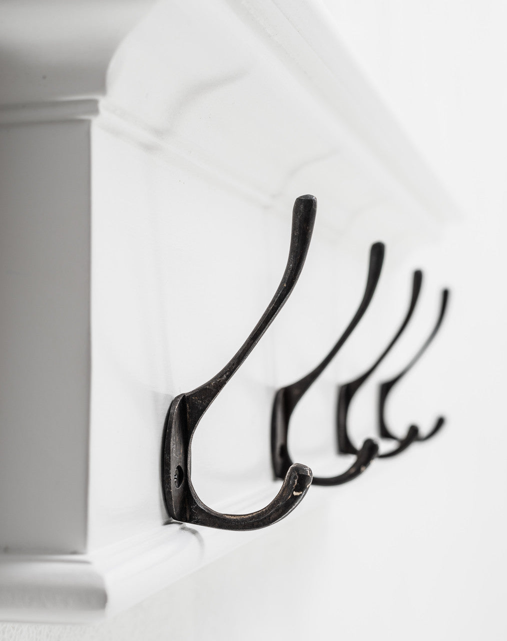 French Coastal 4 Hook Coat Rack 28"
