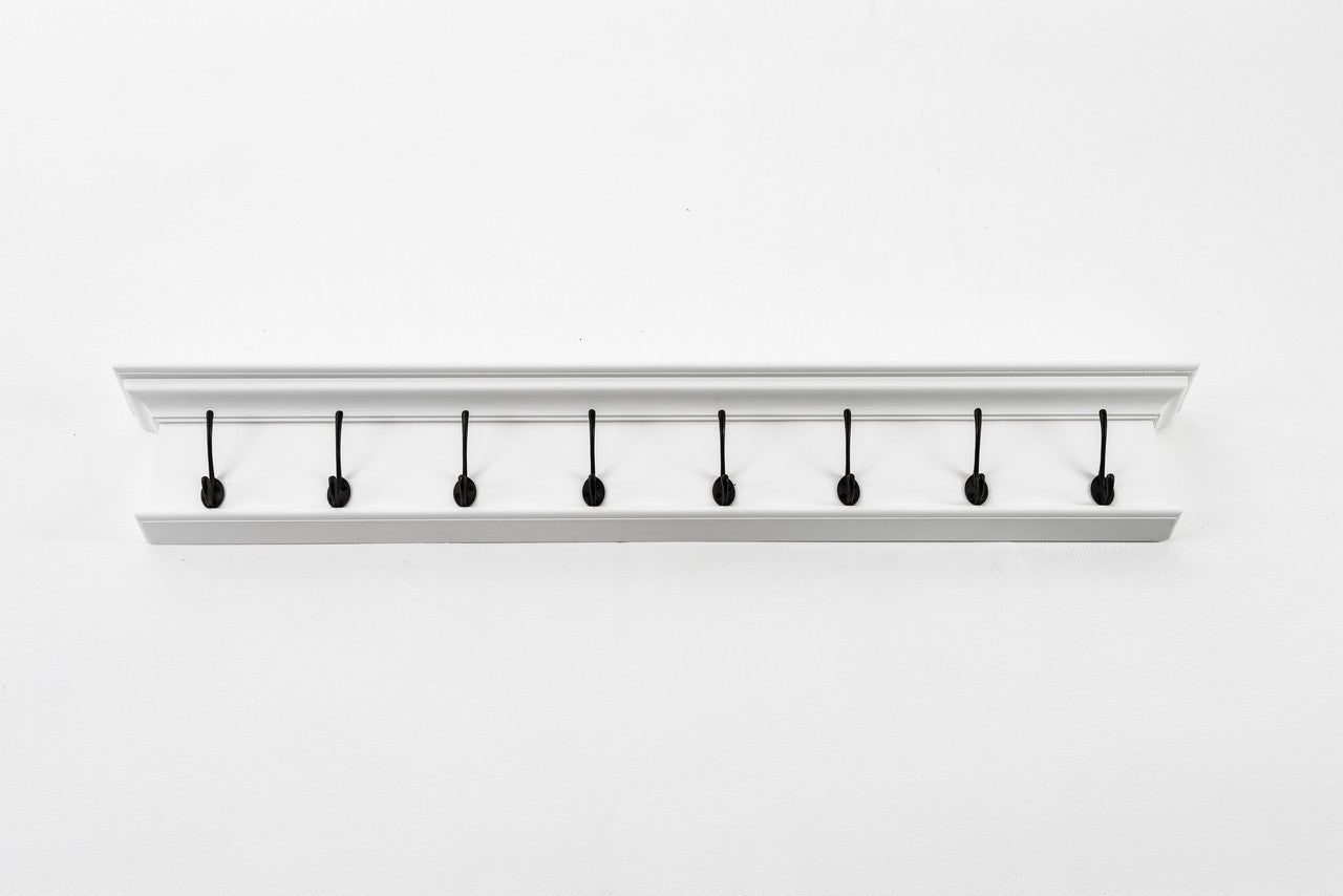 French Coastal 8 Hook Coat Rack 51"
