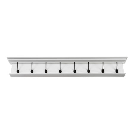 French Coastal 8 Hook Coat Rack 51"