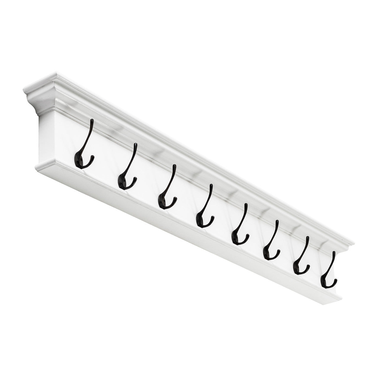French Coastal 8 Hook Coat Rack 51"