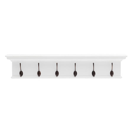 French Coastal 6 Hook Coat Rack 39"
