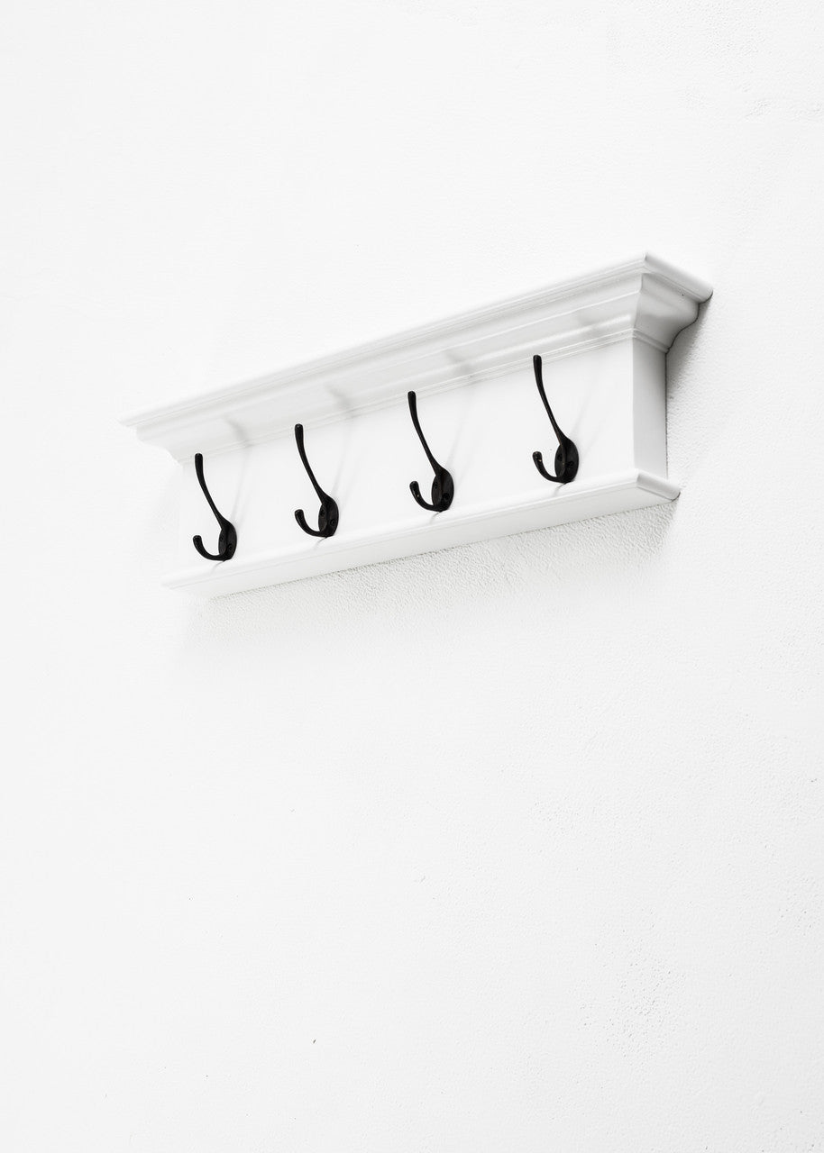 French Coastal 4 Hook Coat Rack 28"