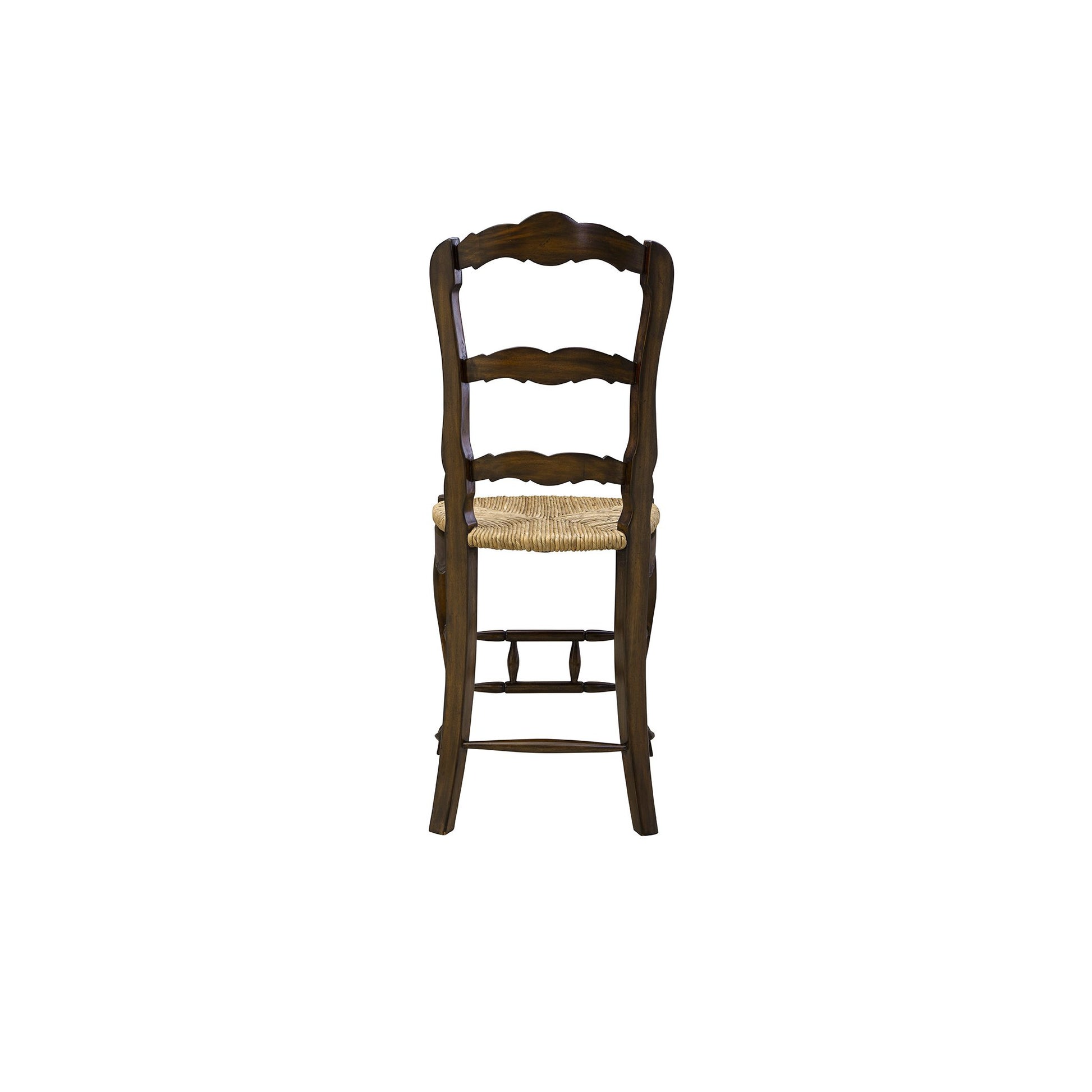 French Patisserie Ladderback Brown Counter Stool detail view by Furniture Classics at ZIN Home
