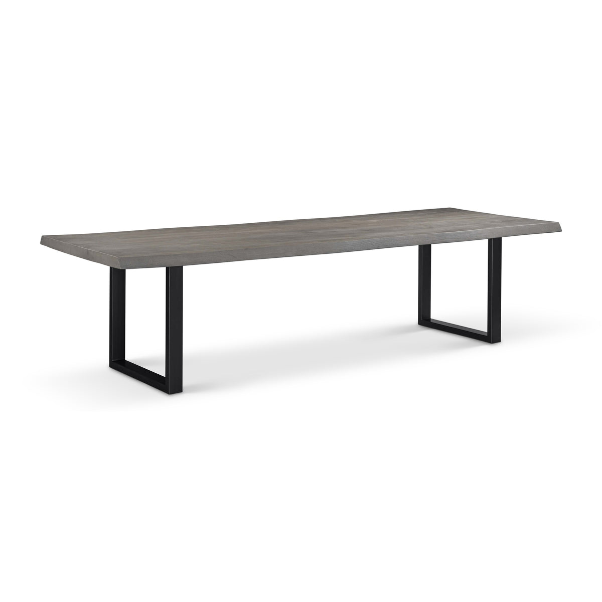Brooks Dining Table U Base 40" x 116" Sandblasted Grey Top - Black Base by Urbia - detail 2