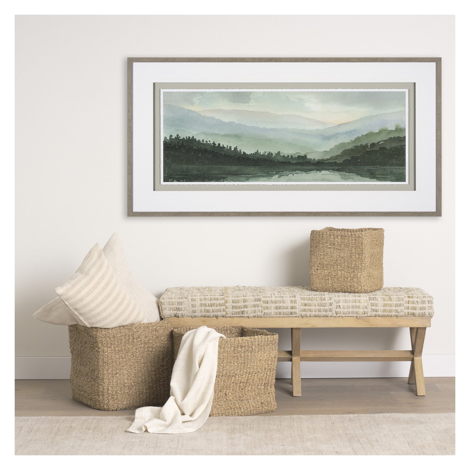Watercolor Sketch II by Mercana Studio Hand Embellished Textured Framed Art Print Matted under Glass by Mercana at ZIN Home
