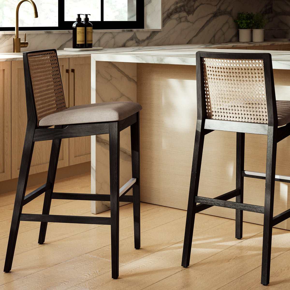 Nardia Cane Counter Stool by Urbia - detail 6
