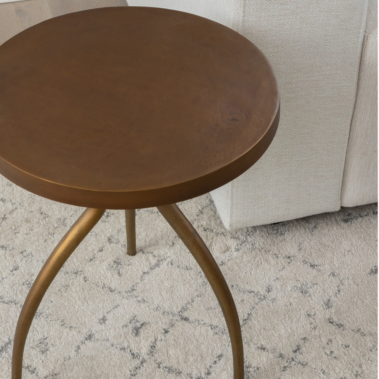 Elements - Sarp - End Table - Antique Brass