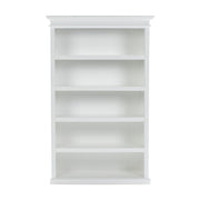 French Coastal Bookcase with 5 Shelves 49"