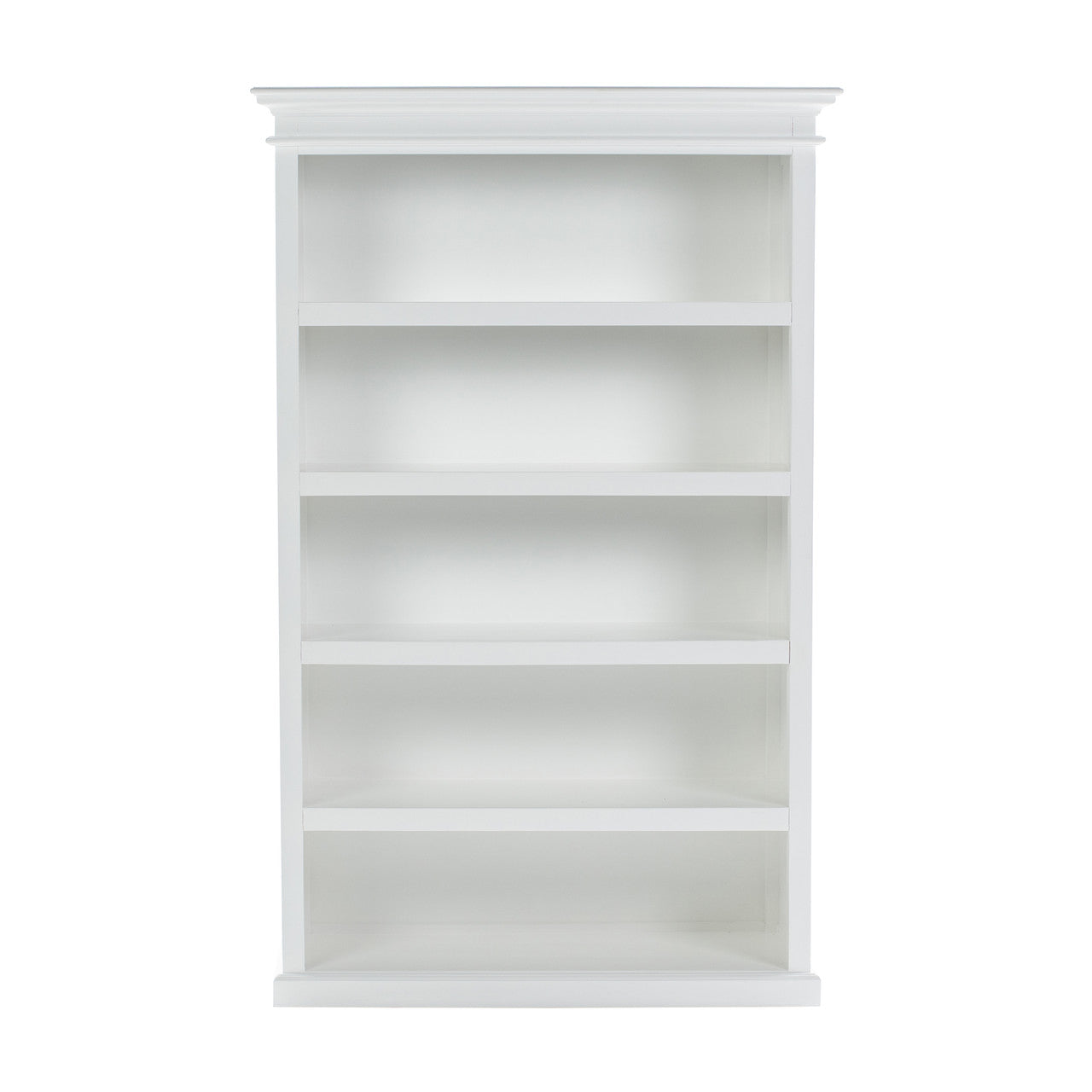 French Coastal Bookcase with 5 Shelves 49"