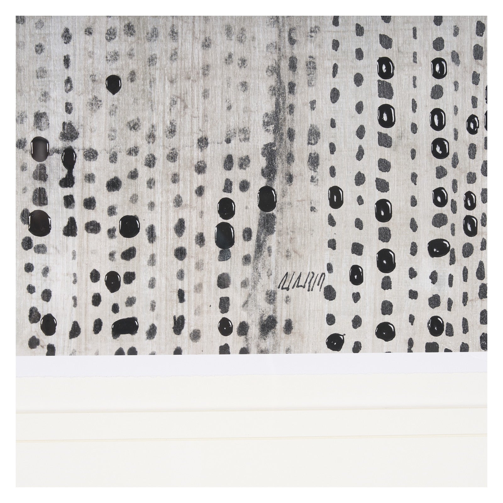 Dot Texture Tan I by Mercana Studio a Hand Embellished Textured Framed Art Print Matted under Glass by Mercana at ZIN Home
