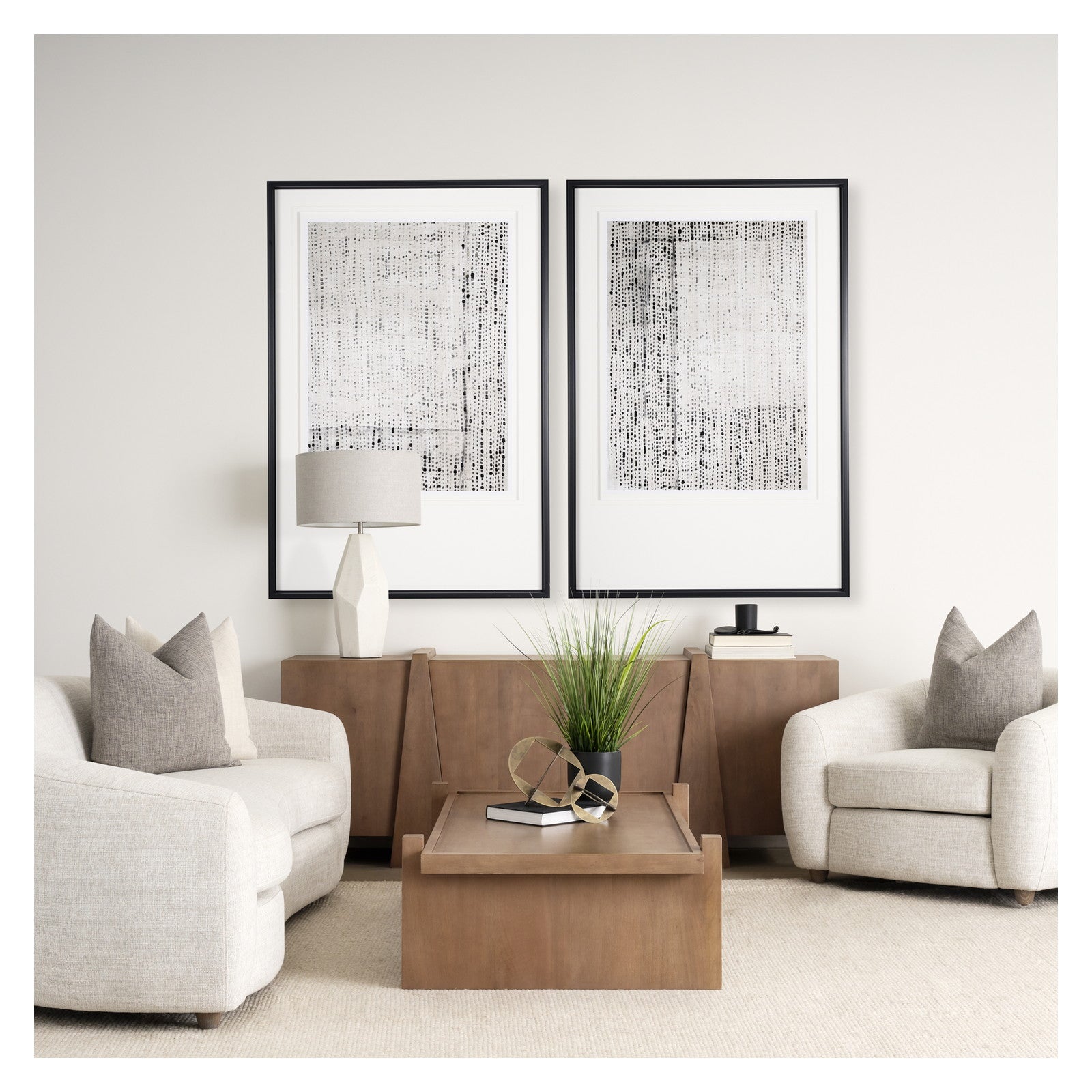 Dot Texture Tan I by Mercana Studio a Hand Embellished Textured Framed Art Print Matted under Glass by Mercana at ZIN Home