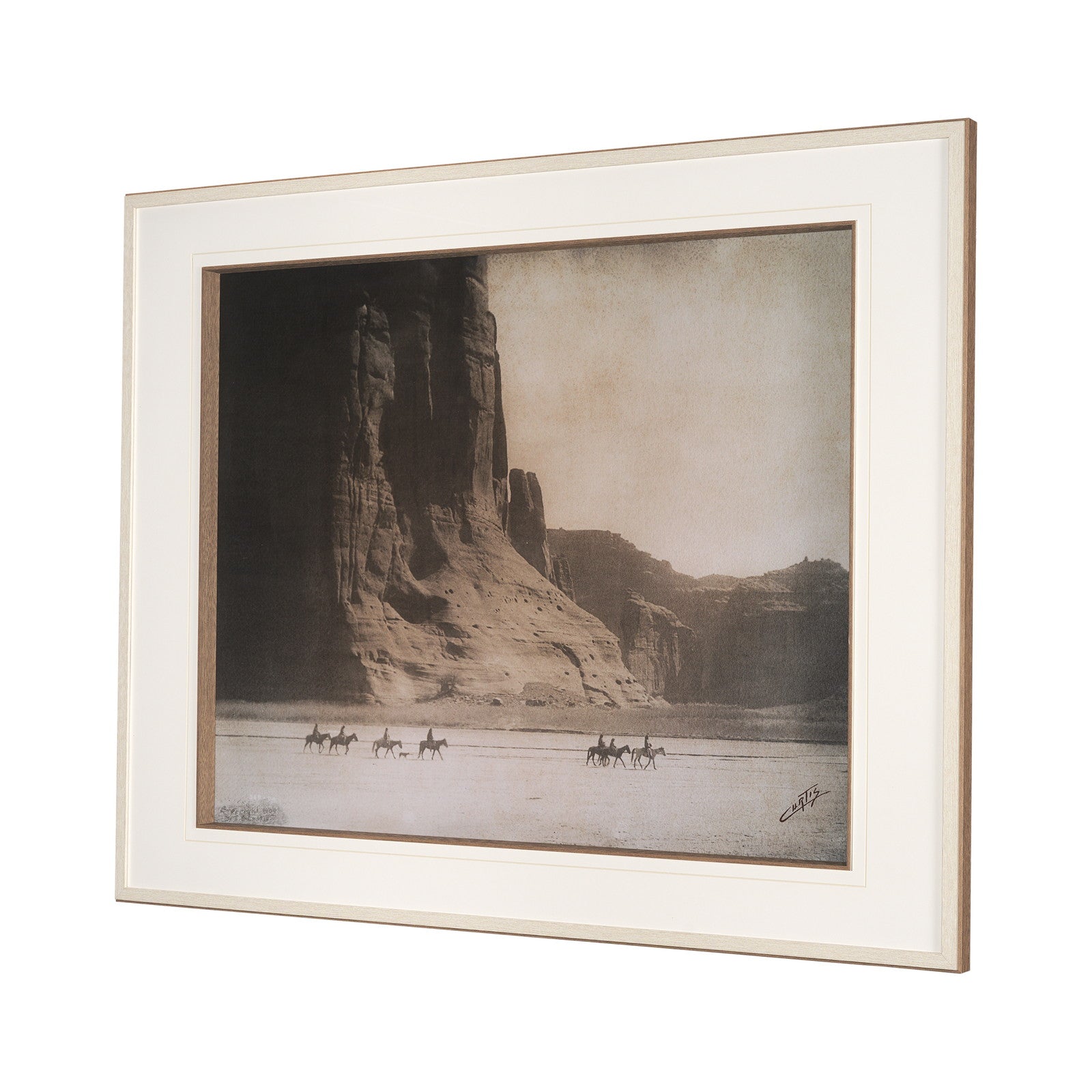 Canyon de Chelly by Edward Sheriff Curtis Hand Embelished Framed Photo Art Print Matted under Glass by Mercana at ZIN Home