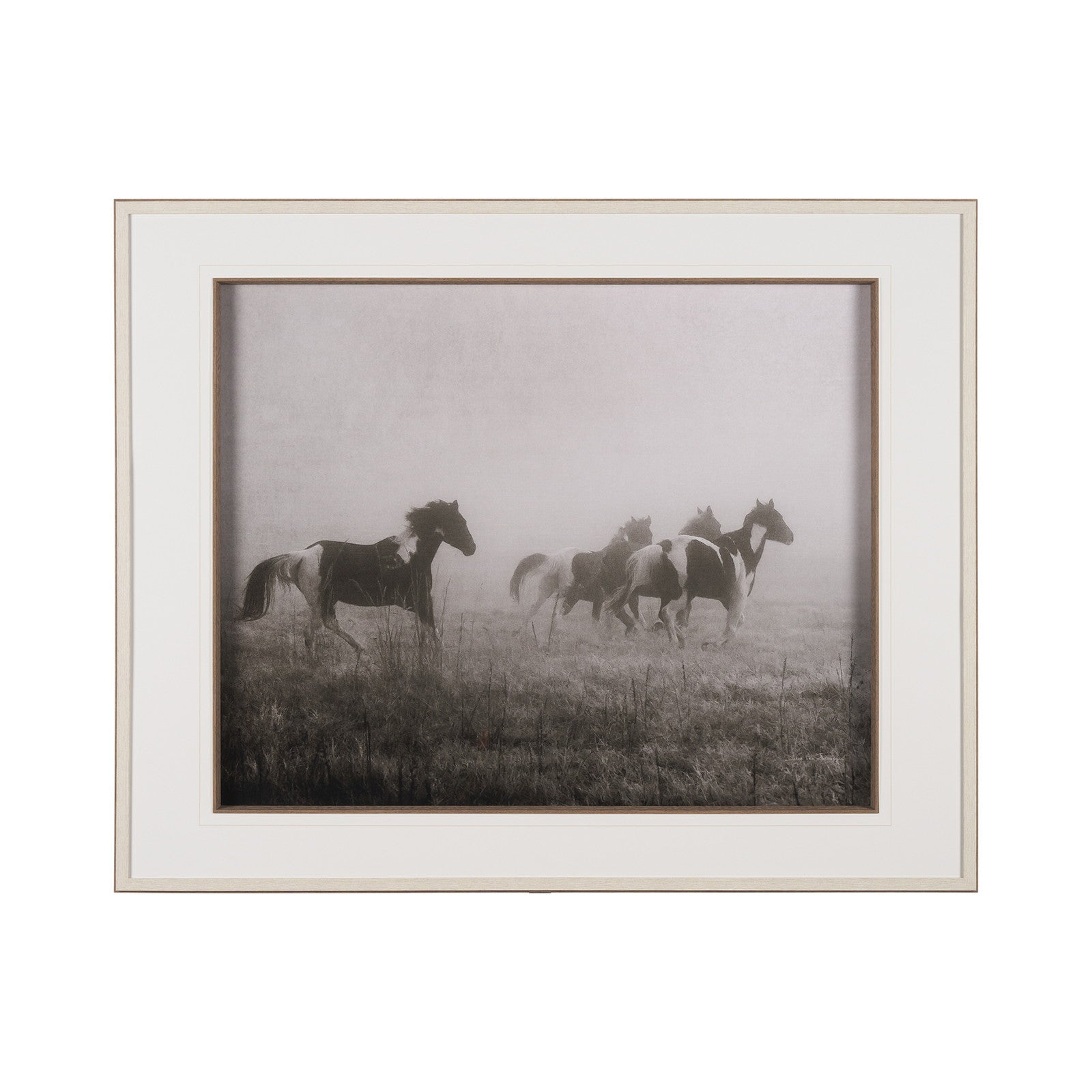 Painted Horses on the Run by Debra Van Swearingen a Hand Embellished Framed Photo Art Print Matted u by Mercana at ZIN Home