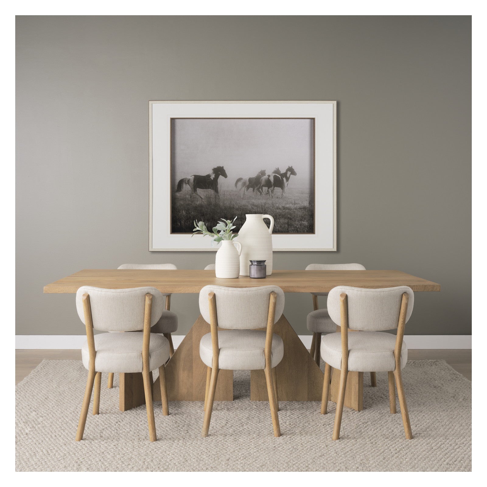 Painted Horses on the Run by Debra Van Swearingen a Hand Embellished Framed Photo Art Print Matted u by Mercana at ZIN Home