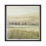 Rolling Fields II Hand Embellished Black Framed Watercolor Art Print on Paper Mounted with Backing by Mercana at ZIN Home