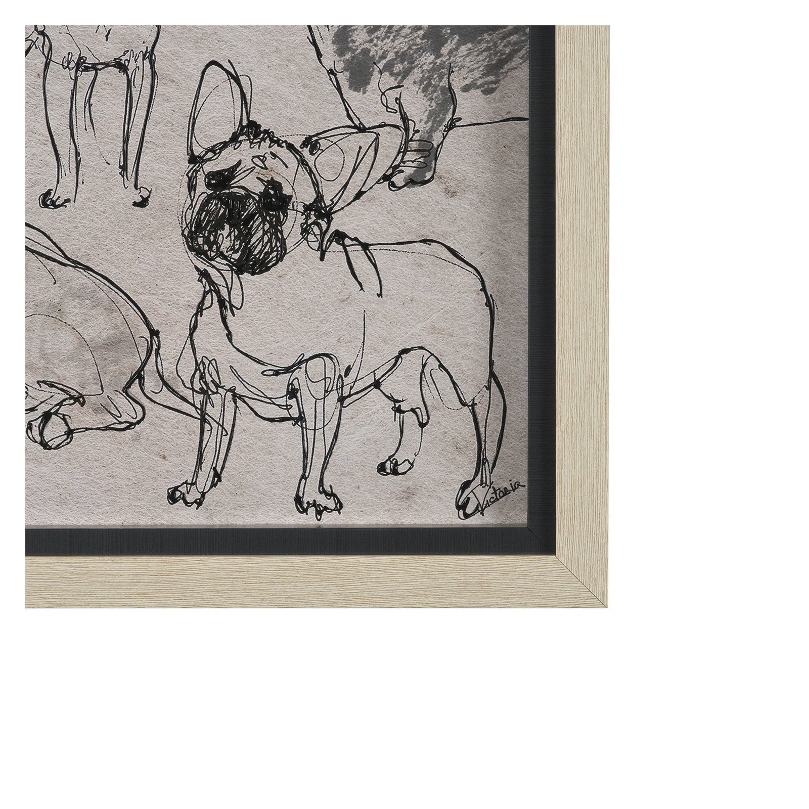 Dog Sketches II by Mercana Studio Hand Embelished Framed Artwork Matted under Glass by Mercana at ZIN Home