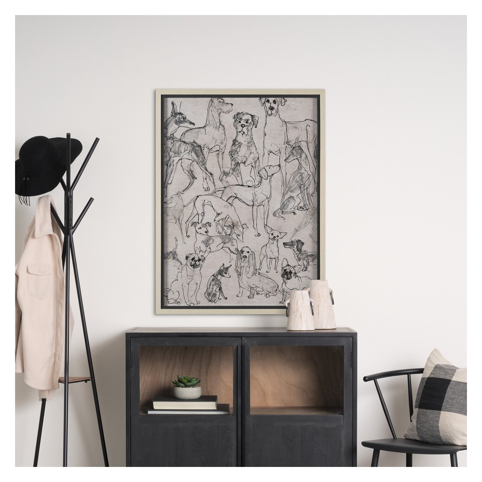 Dog Sketches II by Mercana Studio Hand Embelished Framed Artwork Matted under Glass by Mercana at ZIN Home