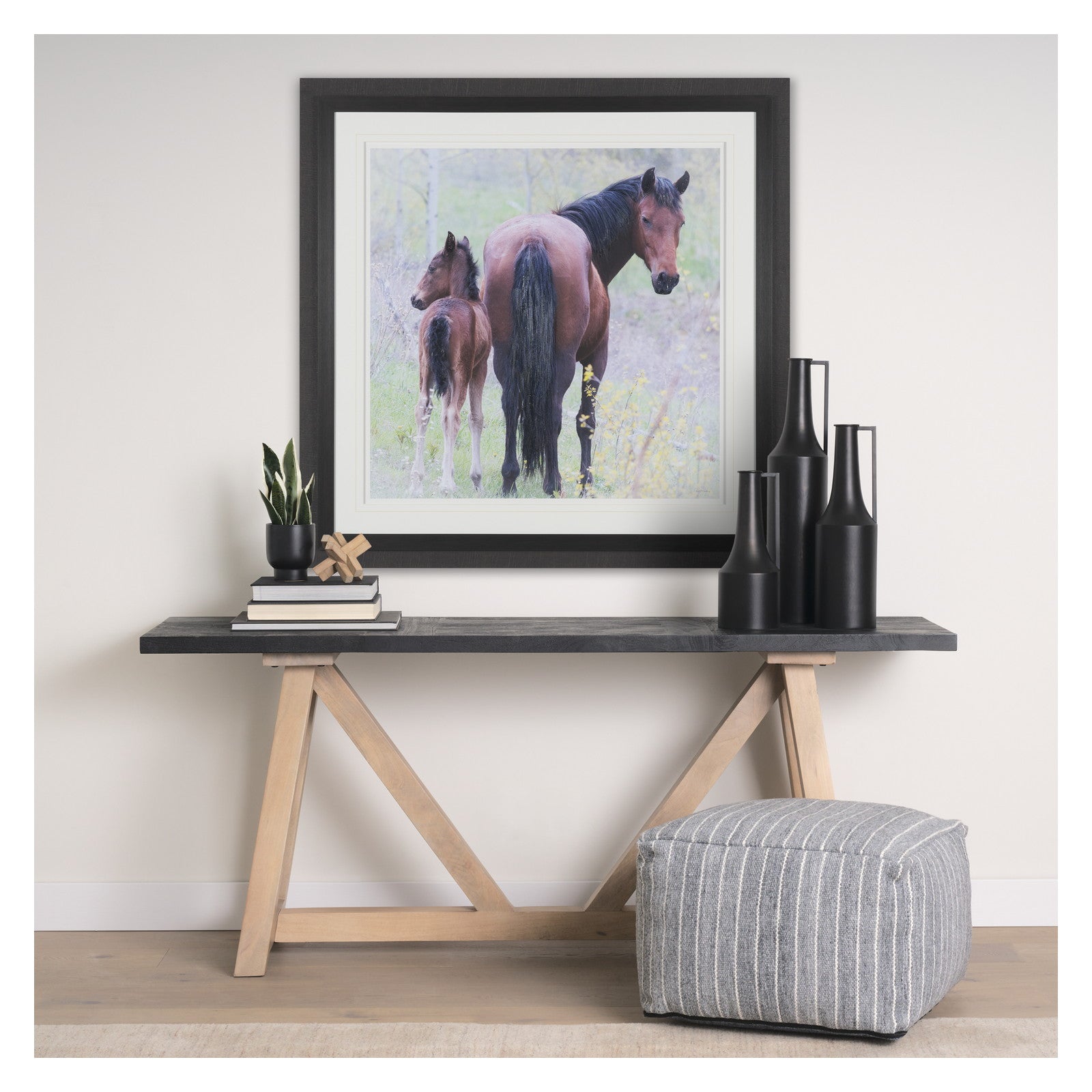A Watchful Bond by Chad Mackay Hand Embelished Framed Art Print Matted under Glass by Mercana at ZIN Home